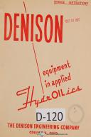 Denison-Denison 600,700 and 800 Series, Van Type Pump Motor Service Manual 1964-600-700 Series-800-01